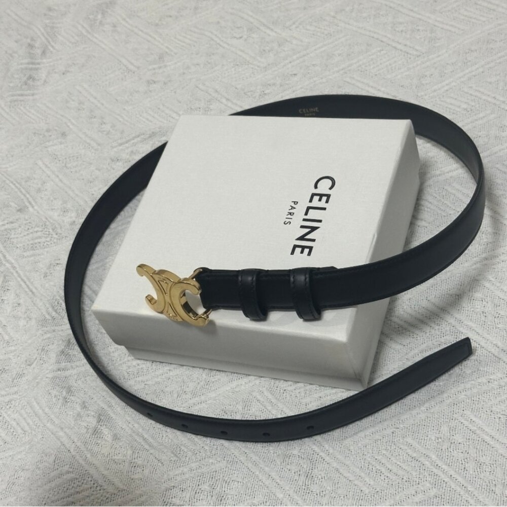 Celine Belt  Gold Triomphe Buckele